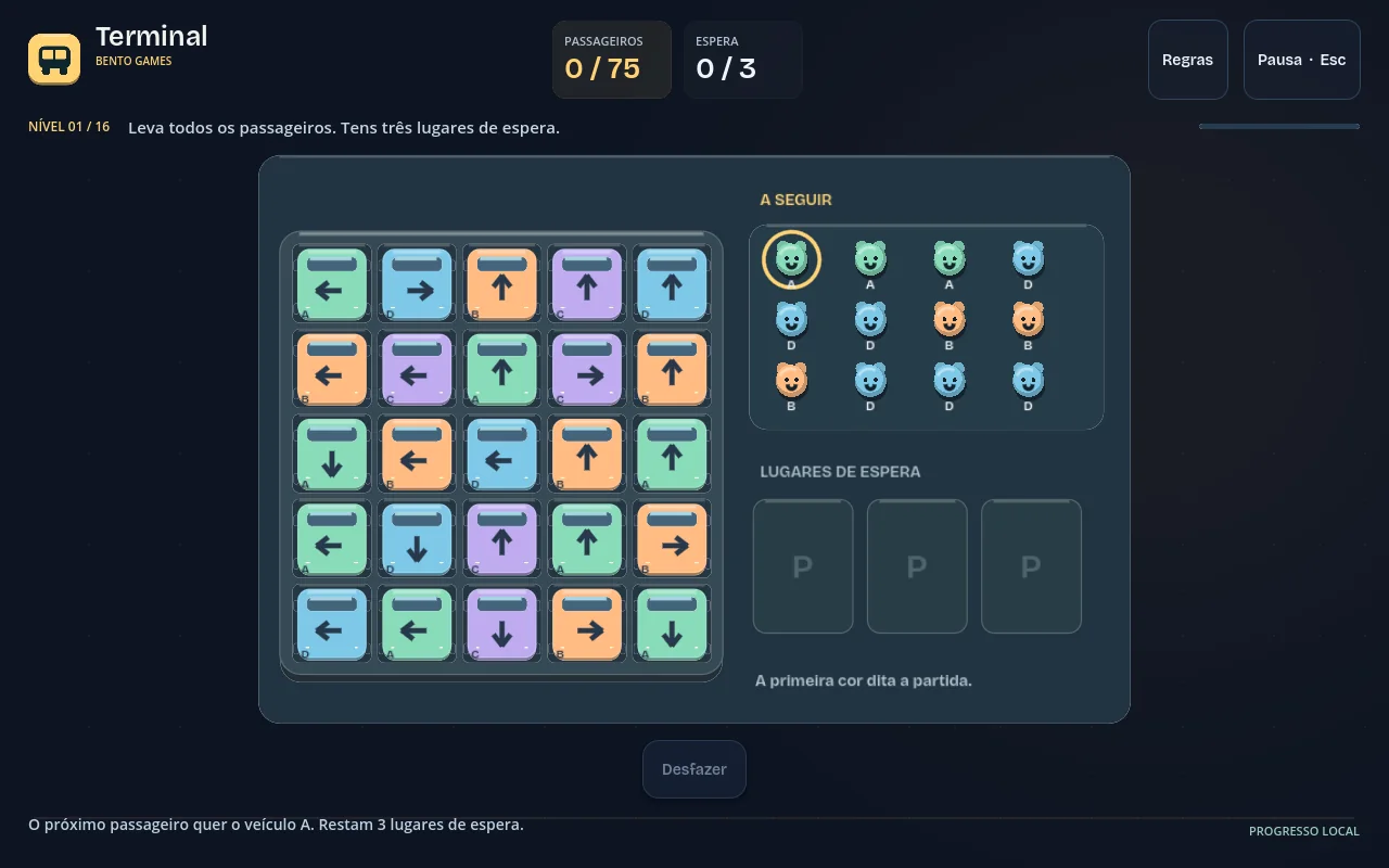 Bento Terminal a meio de um jogo